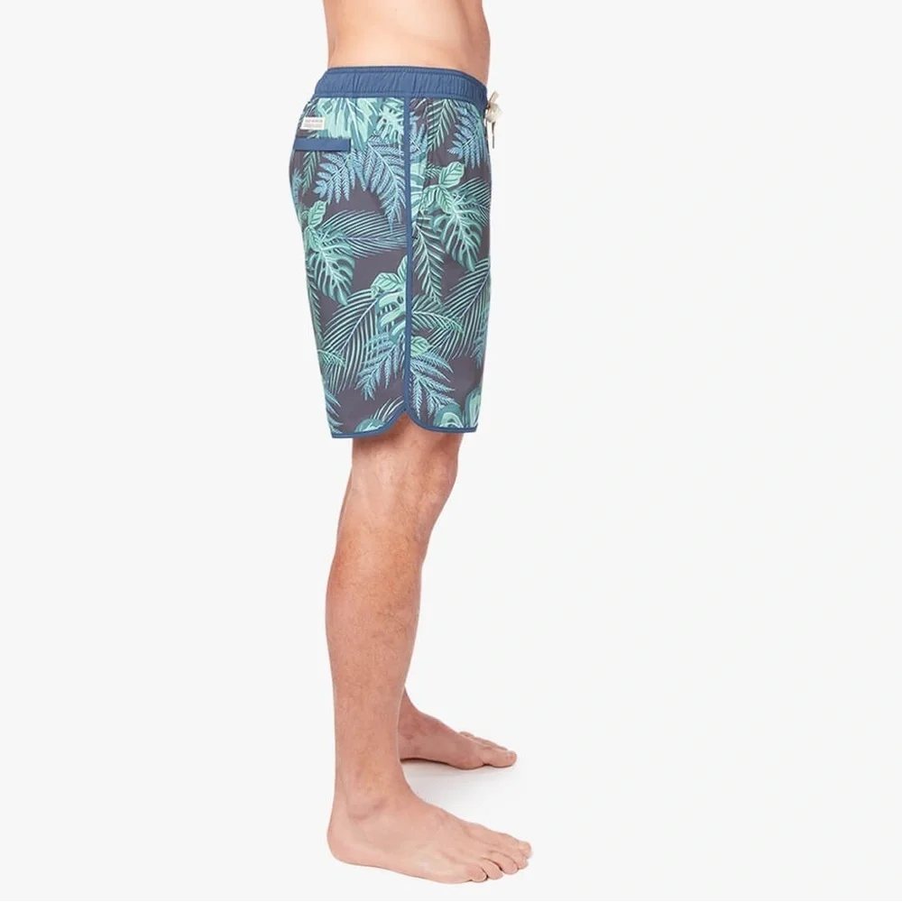 Fair Harbor Swim Trunks Mens XL The Anchor Navy Evergreen Suit Tropical Lined